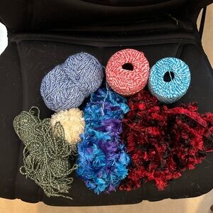 Yarn multi colors and textures